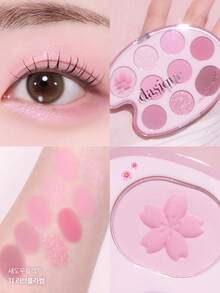 Dasique 9-Color Eyeshadow Palette, Long-Lasting Pigmentation, Easy To Apply, Smooth Blendable Formula, Vegan, Cruelty-Free, Perfect For Festive Rose Girl Charm, Best Christmas Gift For Women, Fashionable Makeup Brand, Back To School Makeup, Halloween Makeup - #31 Love Blossom - 查看 1