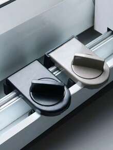 Heavy-Duty Aluminum Window Lock Stopper, Anti-Theft Window Fan Stopper, Window Lock, For Sliding Doors And Windows - Enhanced Anti-Theft Function, Window Fan Auxiliary Lock, Anti-Pinch And Anti-Drop Design, Safety Lock, Window Safety - Multicolor - View 7