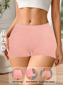 Women's Boyshorts Low Waist Seamless Boxer Briefs Comfortable Panties Sexy Lingerie Soft Shorts Panty Underwear Women Knickers Minimal Style Sports Underpants Suitable For Summer With Dresses