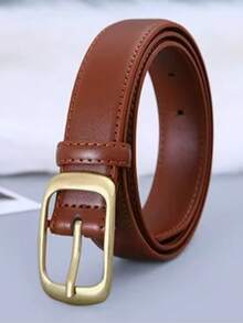 1pc Women's Casual Business Fashion Versatile Belt, Suitable For Pairing With Jeans, Casual Pants, Random Style - Brown - View 4