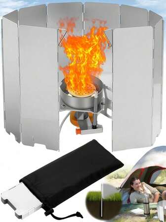 Ultra-Light Aluminum Alloy Camping Stove Wind Deflector - Perfect For Outdoor Cooking, 2 Models Available