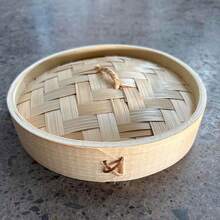 Bamboo Steamer Basket With Lid Dumpling Steamer Basket Chinese Steamer Basket Bamboo Steamer For Cooking Bao Buns Steam Basket, Family Dinner Supplies, Party Supplies