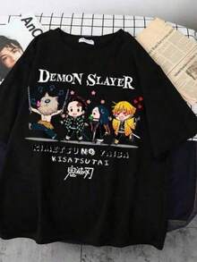Young Boys Hoodie & Sweatshirt Girls Long Sleeve Shirts Japanese Anime Demons Slayers T Shirt Unisex Kawaii Kimetsu No Yaiba Graphic Tees Tanjirou Kamado Unisex Tops Funny Tshirt Unisex K-Pop Star Style Girls Winter Clothes Young Girls Sweaters Tween Boys Sweatshirts Girls Hoodies Girls Christmas Outfit Family Matching Outfits Christmas Sweatshirt - 黑色 - 查看 1