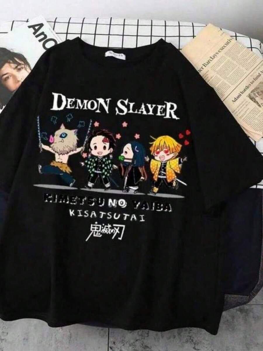 Young Boys Hoodie & Sweatshirt Girls Long Sleeve Shirts Japanese Anime Demons Slayers T Shirt Unisex Kawaii Kimetsu No Yaiba Graphic Tees Tanjirou Kamado Unisex Tops Funny Tshirt Unisex K-Pop Star Style Girls Winter Clothes Young Girls Sweaters Tween Boys Sweatshirts Girls Hoodies Girls Christmas Outfit Family Matching Outfits Christmas Sweatshirt - 黑色 - 查看 1