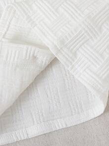 2件套男婴纹理口袋熊刺绣衬衫和裤子街头时尚儿童套装 - 白色 - 查看 8