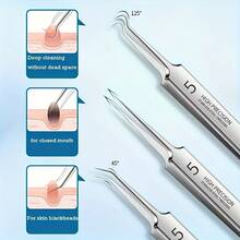 Set Of 8 Blackhead Removal Tools - Stainless Steel Blemish And Acne Extraction Tools - Professional Acne Squeezing Set Suitable For All Skin Types, Facial Care Tools With Portable Case - Odorless - 8-piece Set - View 6
