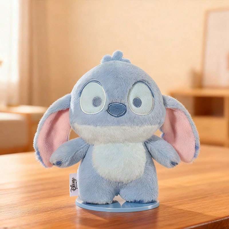 Miniso Búp bê nam châm Stitch màu xanh gradient, chất liệu nhung mềm mại, 2 trong 1: móc khóa túi xách và đồ trang trí để bàn (1 chiếc) - Màu xanh lam - Xem 1