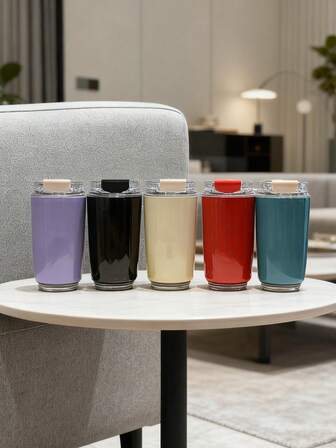 1pc 240ml Simple And Ultimate Style Coffee Cup, Stainless Steel Material, Suitable For Outdoor Travel Cup, Camping Picnic Water Bottle, Festival Gift, Winter Gift, Gift For Woman, Bestfriend Gifts, Employee Benefits