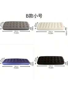 1pc Inflatable Mattress Camping Air Mattress Flocked Air Pad PVC Thickened Mat, Indoor Inflatable Mattress, Suitable For Outdoor Camping, Indoor, Yoga - Black - View 6