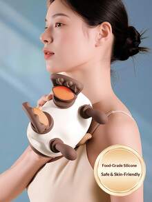 Masajeador de cuello biónico real, chal de masaje multifuncional para espalda y músculo trapecio, masajeador de cuello y hombros, masajeador de vértebras cervicales - Multicolor - Ver 10