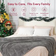 Warm Weighted Blanket, Fleece Sherpa Flannel Throw Heavy Blanket With 7-Layer Design - 灰色 - 查看 8