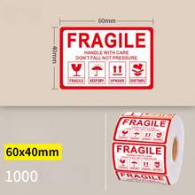 易碎标签，小心轻放，物流包装贴纸，易碎标签，易碎贴纸 - 彩色 - 查看 3