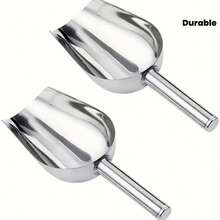 1个银色不锈钢冰勺，多功能小食物勺，适用于酒吧、派对、婚礼、宠物食品等场合 - 彩色 - 查看 7