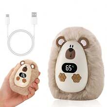 3-Setting Digital Display Mini Electric Hand Warmer, Portable Plush Heated Hand Warmer For Winter - Multicolor - View 12