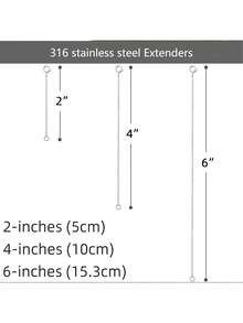 3pcs Stainless Steel 18K Gold Plated Extension Chain, Stainless Steel Extension Chain, Double-Ended Stainless Steel Spring Buckle, High Quality Stainless Steel And Craftsmanship - Hypoallergenic - Durable, Perfect For Extending Necklaces, Bracelets, Anklets, And Various DIY Jewelry Making, Adjustable To 1in~6in - 3PCS - View 17
