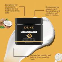 Nourishing Hair Mask, Improves Dry, Frizzy Hair And Restores Smooth, Nutritious Hair - Black - View 7