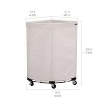 Seville Classics Heavy-Duty Rolling Corner Hamper - 自然白 - 查看 6