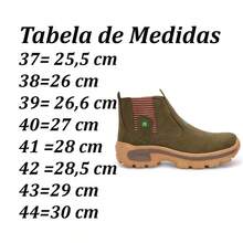 Bota Botina Coturno Couro Nobuck Palmilha Gel Adventure - Verde Musgo - Visão 6