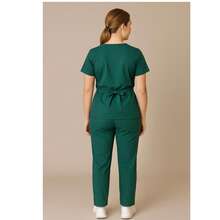 Women's Fitted Surgical Hospital Scrub Set - Various Colors And Sizes - Emerald - View 2