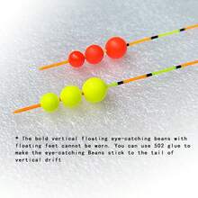 30pcs/Set Round Vivid Red, Yellow, Green Mixed Buoyant Beads With Thick Heads, Sensitive And Good Foaming - random color - View 6