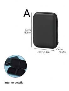 Portable Digital Camera Case(Box Only), Compact Design, Waterproof Material, Perfect For Outdoor Photography Enthusiasts And Travelers, Charger Bag, Office Essential Digital Bag, Cable Camera Bag, Electronic Data Cable Organizer, Storage Power Bank Cover, Wallet Travel Camera Bag, Waterproof Lightweight Large Capacity Portable Accessory 2026 New Year,Valentine's Day Gift For Men And Women - Black - View 19