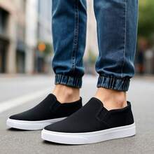 zapatilla elegantes de mujer Zapatos planos cómodos de suela blanda para mujer, antideslizantes, con lazo, sencillos y sin cordones, ideales para un look casual y versátil. - Negro - Ver 6
