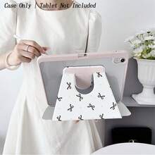1 Pc Folio Tablet Case With Pen Holder Compatible With IPad 10.9/10.2/ Air 5th Gen/Pro11/10th/9.7/Air 2/IPad (7th Gen)/ IPad (8th Gen)/IPad Air 4/5/IPad Pro 11/IPad 10th Generation 10.9-Inch 2022 Smart Case/IPad Air 13(M3 2025)/IPad Air 11(M3 2025)/IPad Air 11(M3 2025)/IPad 11(A16 2025), Auto Sleep/Wake Function - Multicolor - View 4