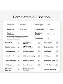 SIMSONLAB 2025 Smart Watch With 1.83" Touchscreen, Wireless Calling, Unisex, Connects To Smartphone, Waterproof Tracker - Multicolor - View 9