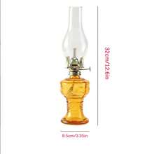 1个复古大型油灯，玻璃煤油灯，古董油灯，室内应急照明防风灯（不含液体），复古家居装饰花园装饰灯罩，情人节装饰，新年礼物，返校礼物，教师节礼物，家居装饰，复活节装饰 - 彩色 - 查看 11