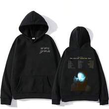 Arianas Grande Eternal Sunshine Tour Hoodies Men Women Retro Aesthetic Fashion Sweatshirt Casual Pullover Loose Trendyss Streetwear - 黑色 - 查看 1