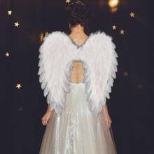 1pc Angel Wings Fashion Accessories, Angel Collar - Suitable For Birthday Parties, Role-Playing Activities, Etc. Angel Feather Wings, Performance Props, Festival Photo Props, Party Supplies,Valentine's Day Costume - Multicolor - View 3