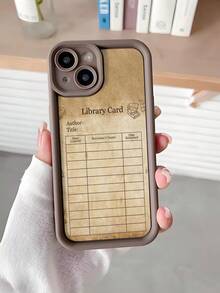 1 pieza Funda de teléfono con diseño de tarjeta de débito de libro vintage, cubierta protectora resistente a golpes compatible con iPhone 17/17 Pro/17 Pro Max/16/11/13/15/15 Plus/15 Pro/15 Pro Max/12/14 Pro Max/11 Pro Max/12 Pro/12 Pro Max/13 Pro/13 Pro Max/14 Pro/14 Plus, Galaxy A56 5G/A06/A05/A05S/S25/S24/S23/S22 - Marrón - Ver 5