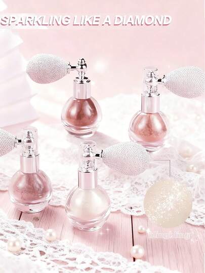 Highlighter Powder Spray Bottle, Upgraded Multi-Function Powder Spray Bottle, Retro Spray Bottle, Refillable Glitter Powder Spray Glass Bottle, Suitable For Travel And Home Decor (Empty Bottle Without Powder), Travel Essentials, School Supplies, Holiday Camping, Holiday Necessities, Mini Perfume Bottle For Women And Men,Container,Bathroom