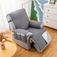 Waterproof Recliner Chair Cover Recliner Couch Slipcover With Pockets & Elastic Straps - Dark Grey - View 5