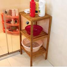 Floor-Standing Small Bamboo Storage Rack For Home Use, Large-Capacity Multi-Layer Bamboo Bookshelf For Living Room And Kitchen, Moso Bamboo Shelf, Floor-Standing Narrow Shelf, Living Room Storage Cabinet, Kitchen And Balcony Flower Rack, Bamboo Storage Cabinet Products.