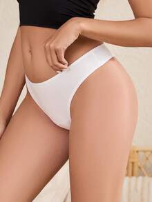 7 piezas/paquete Tanga de algodón de cintura baja sexy, ropa interior femenina transpirable y suave, adecuada para uso diario, lencería y ropa de dormir para mujeres