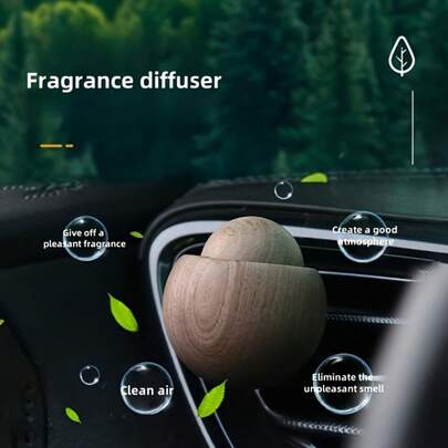 手工木珠车载香薰扩散器，香薰车载扩散器，出风口式车载香薰扩散器，车内香氛精油扩散器（不含香精）