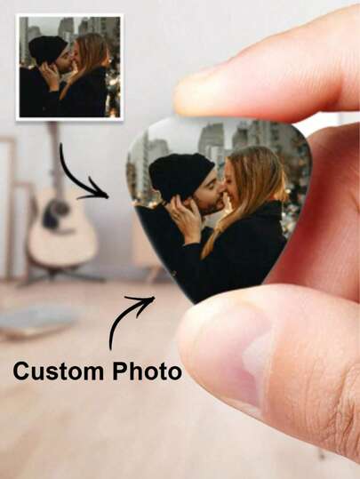 1pc Personalized Photo Guitar Picks - Unique Musician Gift Set, Ideal For Mother's & Father's Day, Valentine's, Anniversary, Graduation - Perfect For Him/Her, Husband/Wife, Boyfriend/Girlfriend - Exclusive!,Customized Musical Instruments & Accessories,Street Casual Chic,Toys & Games,Haunt Your Home,Valentine's Day Gift