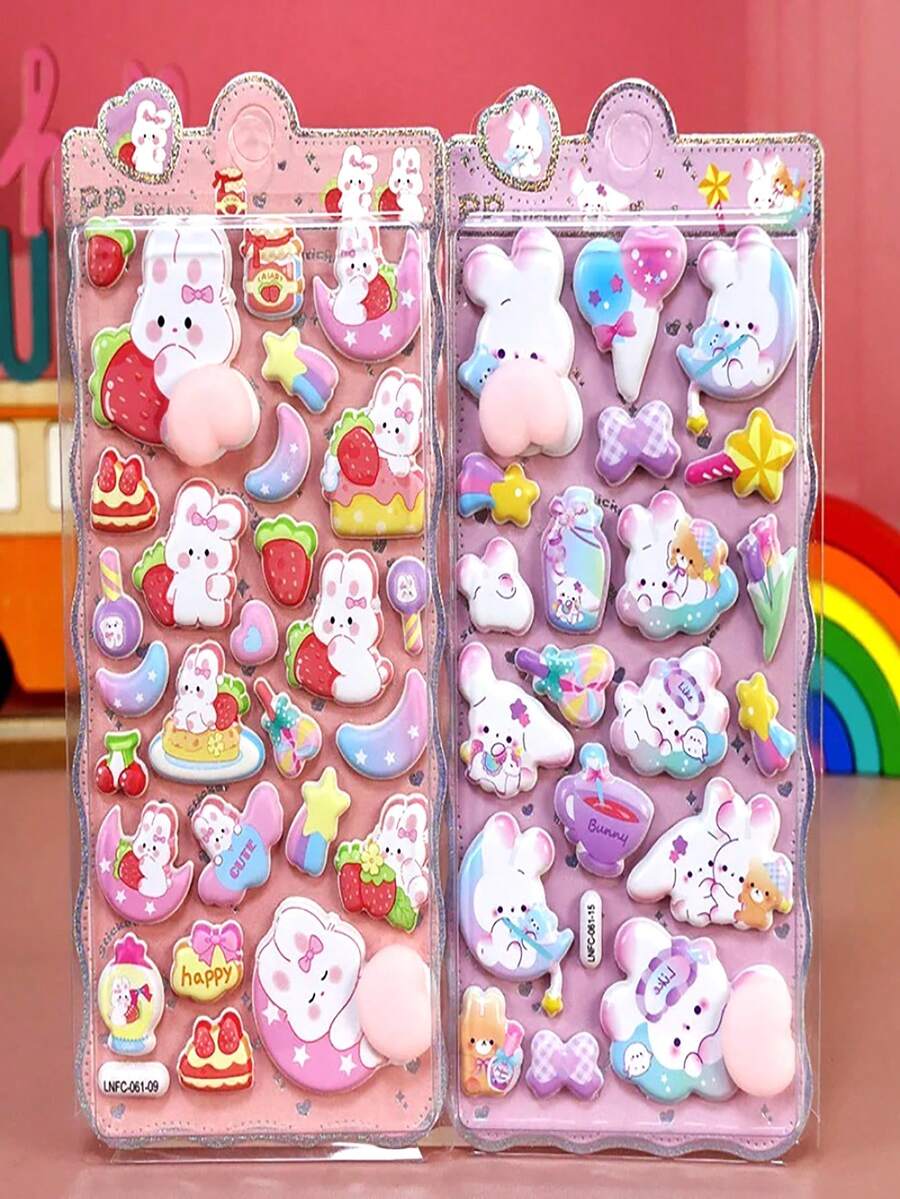 卡通水豚3D立体果冻贴纸，可用于剪贴簿、DIY日记本、文具、手机壳装饰等，可爱又实用，是家居装饰、派对装饰、生日礼物和各种节日礼物的理想之选，时尚又美观。 - 彩色 - 查看 1