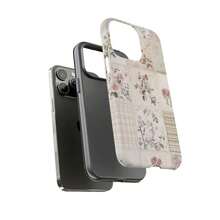 Pattern Patchwork Phone Case Flower Collage Girly Gift Art Cover For Phone Model 16, 15, 14, 13, 12, 11, 12, 13, 14, 15, 16 Pro Max 2-IN-1 Design, Anti-Slip And Anti-Fall Double Impact Resistance - Mẫu 1 (1 cái) - Xem 5