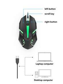 1 Stück farbige beleuchtete Gaming-Maus, tolles Geschenk für Freunde, Mitschüler und Familie