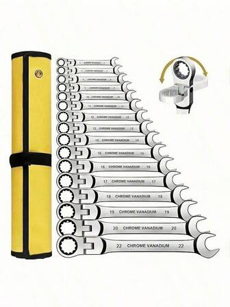 Active Head Ratchet Spanner Set, There Are A Number Of Small Sized Spanners,Single Piece , Affordable Package, The King Of Cost-Effective, Auto Repair Tools, Home Repair Tools