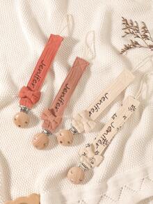 4 szt. personalizowanych klipsów do smoczków dla niemowląt, uroczy nadruk w kropki, możliwość personalizacji, unisex dla chłopców i dziewczynek, uniwersalny uchwyt na smoczek, odpowiedni na Halloween, chrzciny, Święto Dziękczynienia, prezenty świąteczne, baby shower, wystrój domu - Wielokolorowe - Zobacz 9