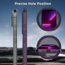 Magnetic Case For For IPhone 13 Pro 6.1 Inch With 360 Rotatable Ring Stand, Compatible With Mag Car Phone Mount, Cover Phone Holder For Desk Meeting/Videos(Dark Purple),For For IPhone13Pro,DarkPurple - 深紫色 - 查看 8