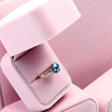 WSXC Cute Velvet Ring Box Classical Ring Bearer Case Jewelry Gift Box For EngagementProposal Wedding - RingBox - Xem 2