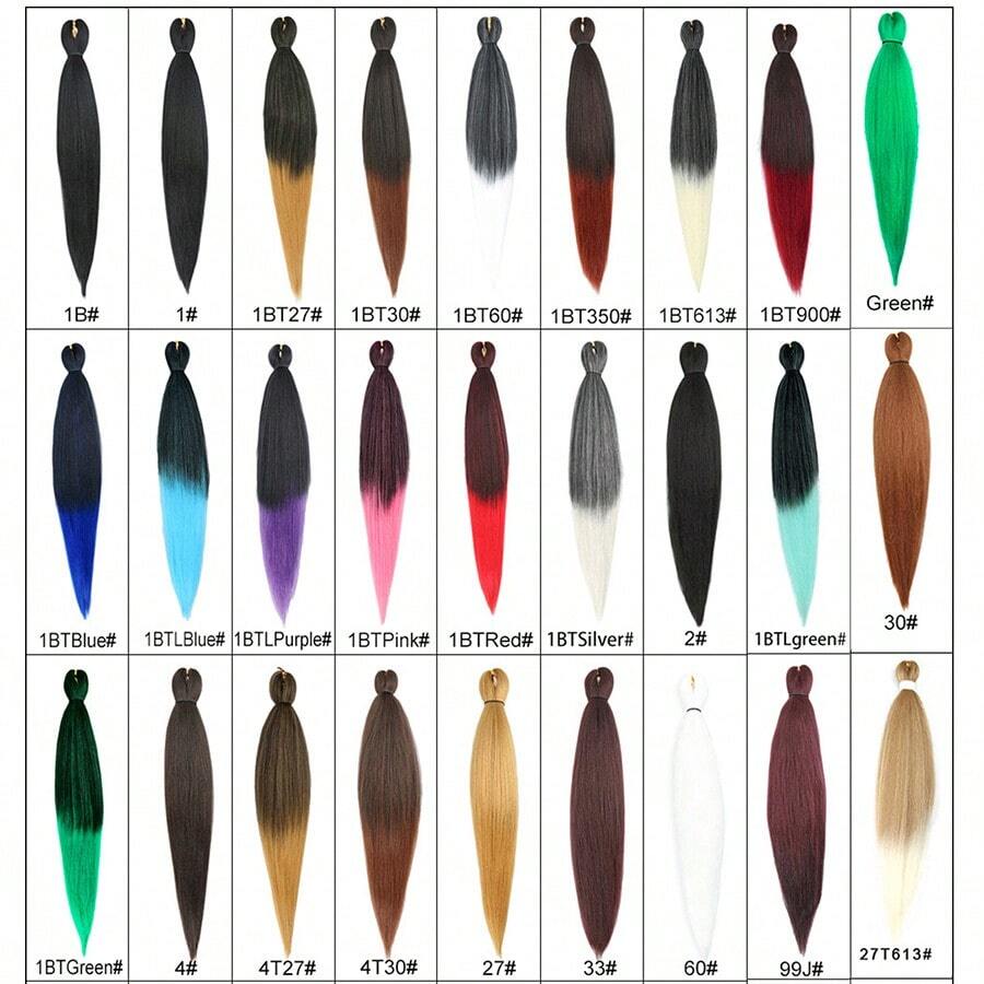 Braiding Hair Pre Stretched 26Inch Pre-Stretched Braiding Hair EZ Braid Yaki Texture Nthetic Hair Extensions For Crochet Box Braids - Multicolor - View 1