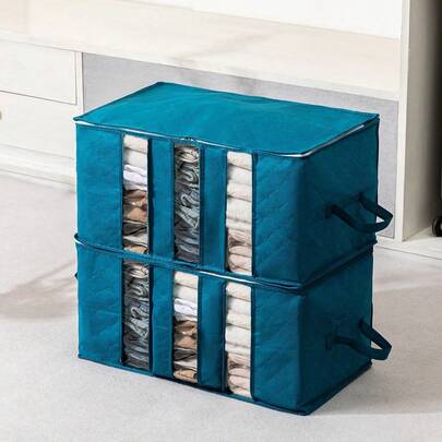 Túi đựng đồ gấp gọn 3 ngăn, thích hợp đựng quần áo, chăn màn, trong tủ quần áo, phòng ngủ, dùng để sắp xếp quần áo, quần tây, áo ngực, giày dép và các vật dụng khác (1/2/3/4/5 chiếc).