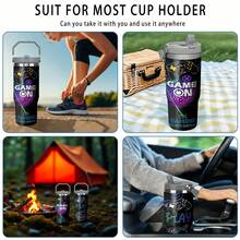 这款30盎司不锈钢保温杯采用酷炫的游戏主题印花，实用又时尚，是游戏玩家、自用或送礼的理想之选。它能满足您日常的补水需求，同时还能将饮品保持在理想温度。 - 彩色 - 查看 5