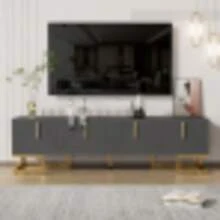 Television Stands & Entertainment Centers - Black and Gray - View 2