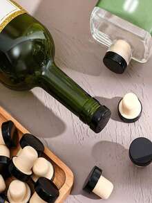 2个可重复使用的T型葡萄酒瓶塞，铝制和硅胶材质，适用于葡萄酒和啤酒瓶，用于葡萄酒储存，保持葡萄酒风味，家用瓶盖